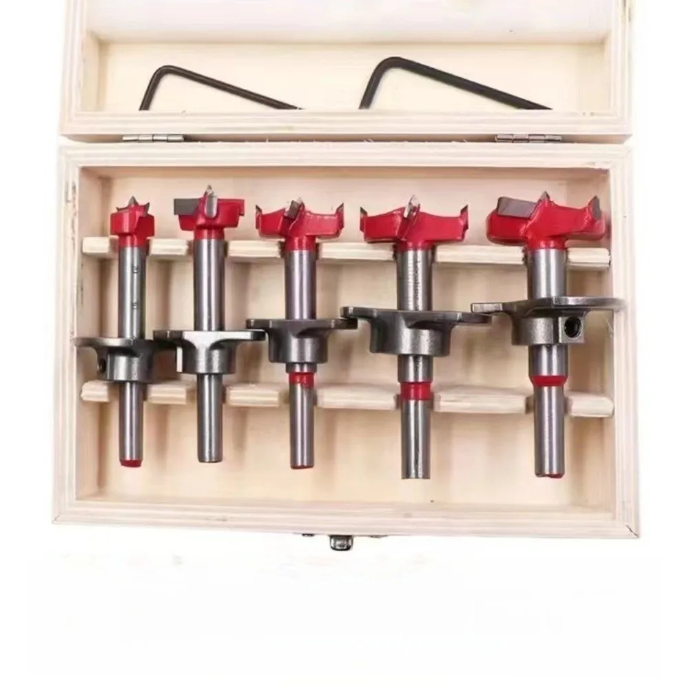 

5pcs Set Carbide Material Positioning Hole Saw Kit 15-35mm Adjustable Size Punching Hole Opener Durable Carbide Drill Bits Set