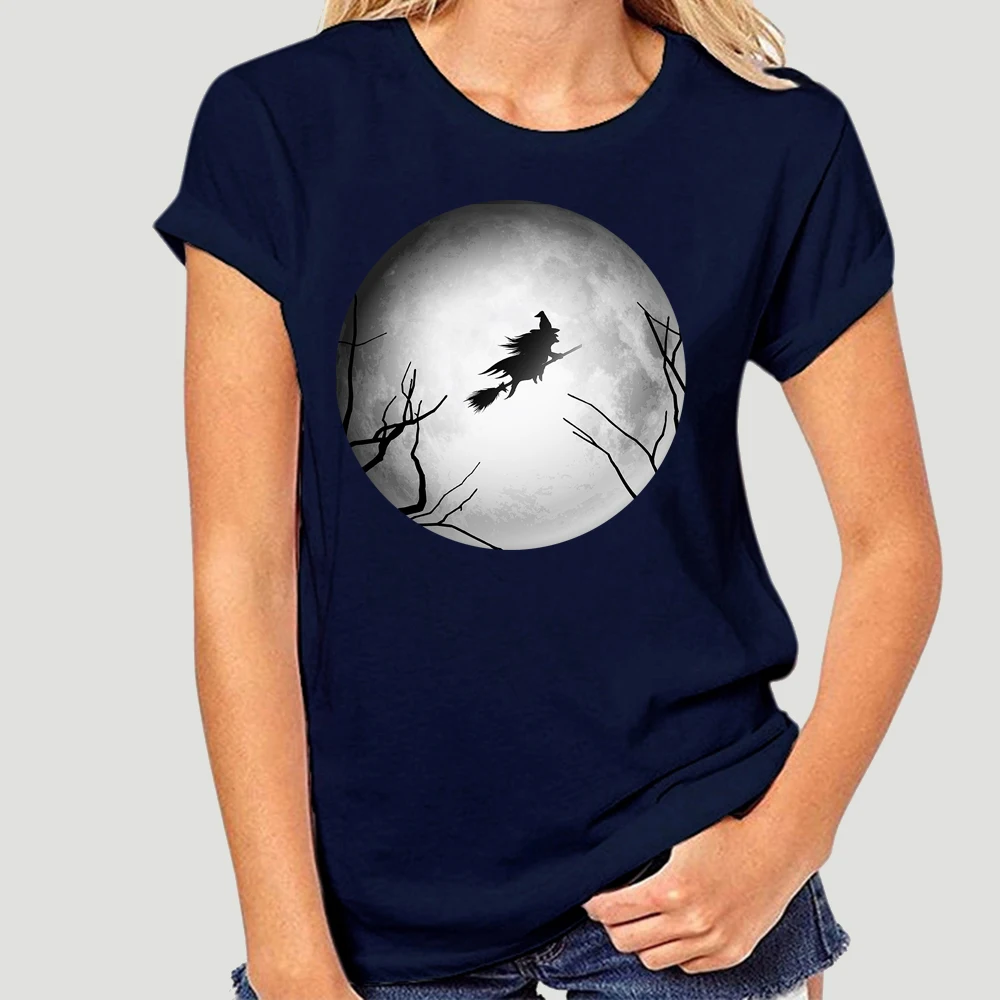 Witch Moon Moonshine Light Witches Fly Broom T-Shirts 7286X