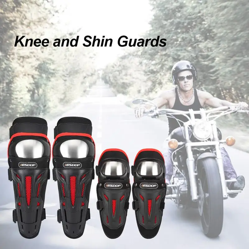 Knieschijfbeschermers Motocross Elleboog Knie Scheenbeschermer Pads Verstelbare Ademende Kniebeschermers Protector Armor Anti-Val Slider Gear Voor