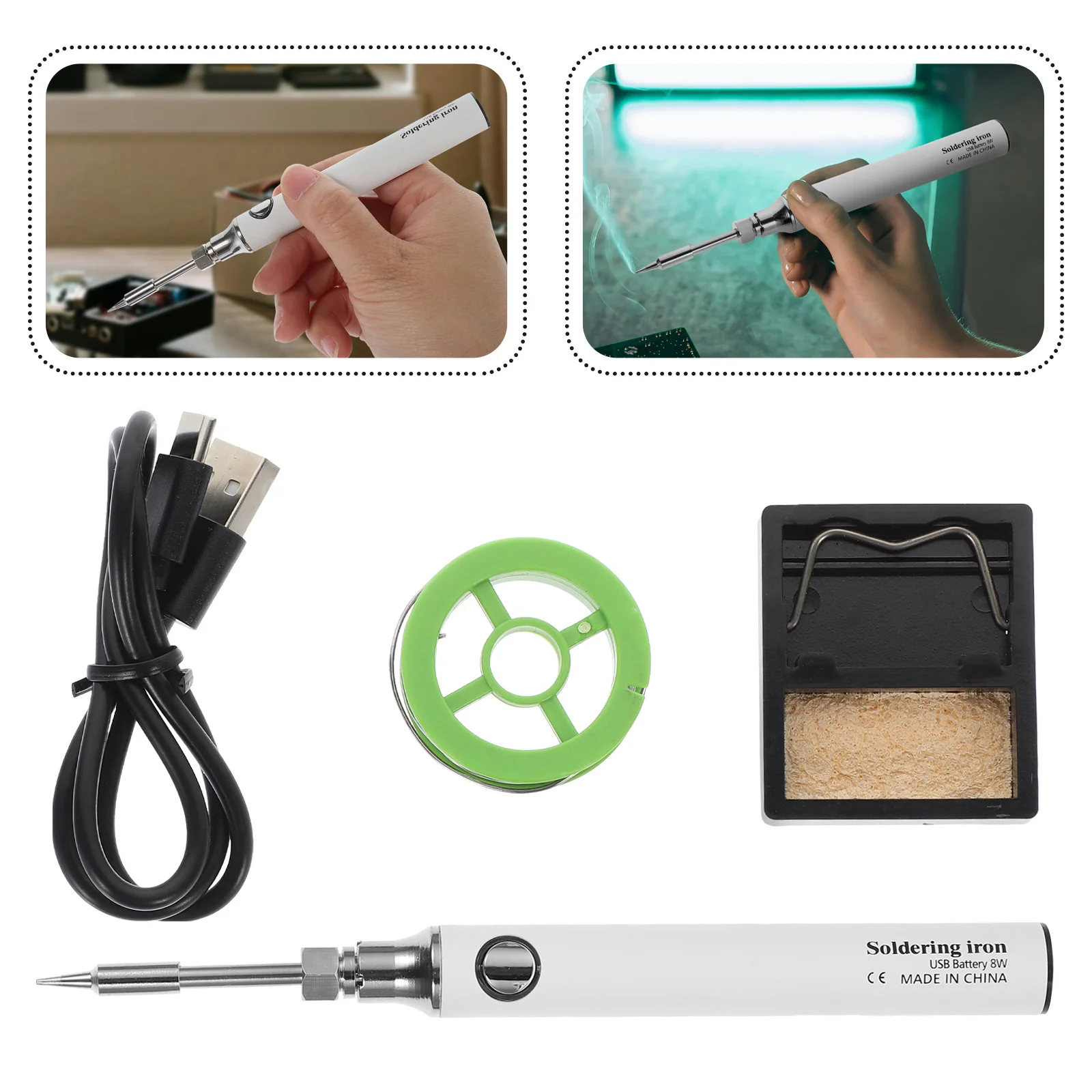 

1 Set Cordless Rechargeable Usb Powered Wireless Mini Tool Portable Electric Welding For Repair Projects Home
