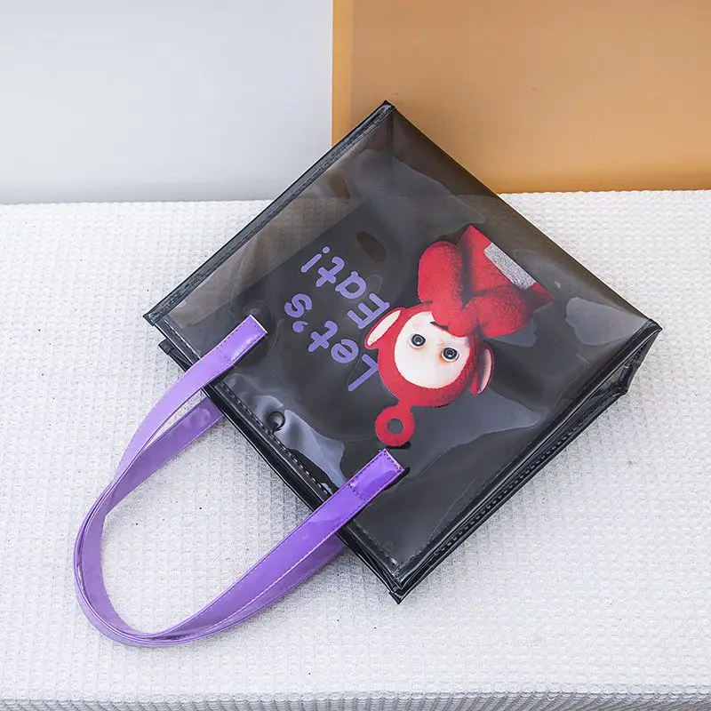 Hot Cartoon Teletubbies Series PVC Handbag Creativity Exquisite Cute Print Waterproof Large-capacity Gift Bag