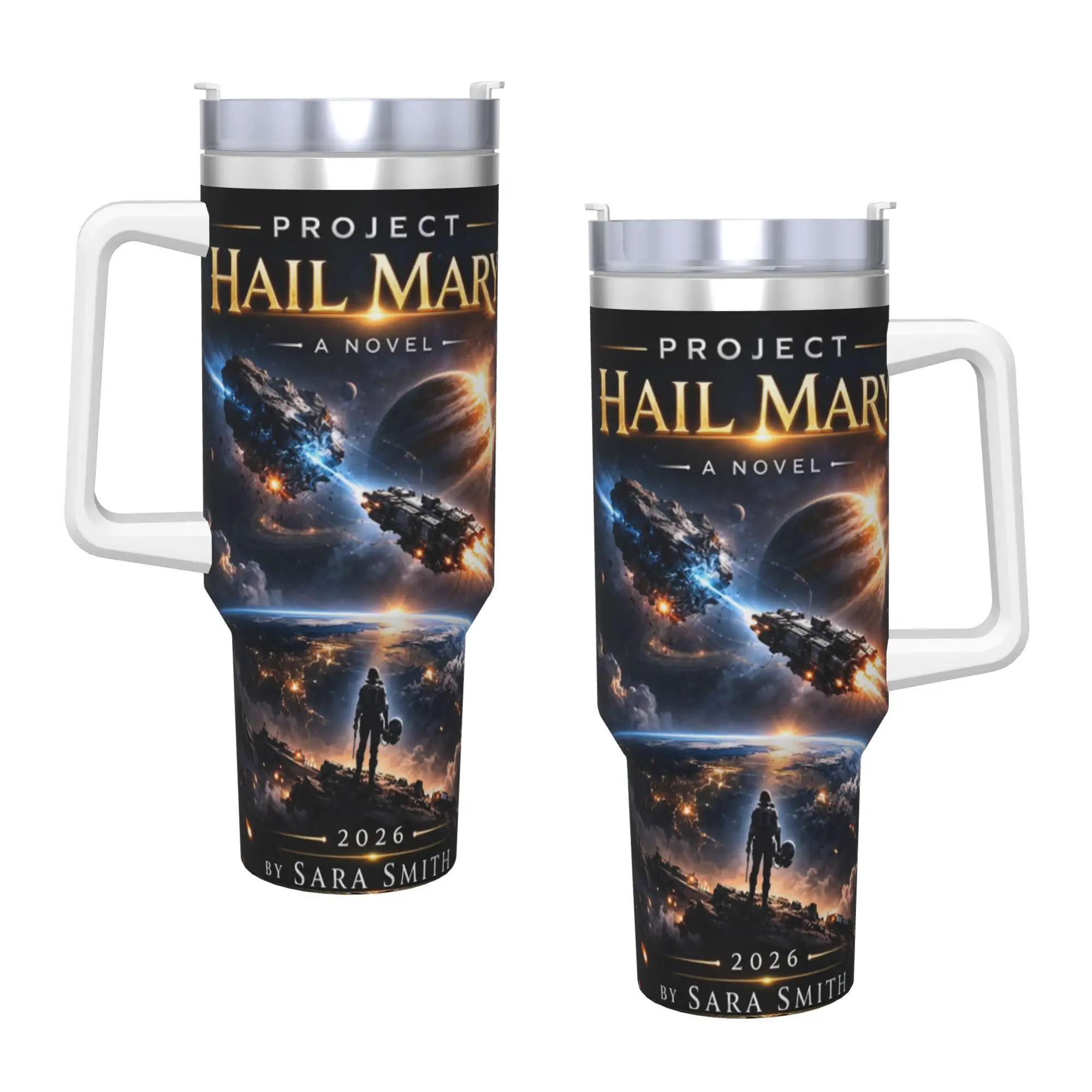 Project Hail Mary Movie 2026 Tumbler Vacuum Insulated  Thermal Cup with Lid Straw School Mugs Hot Cold Drink 40oz