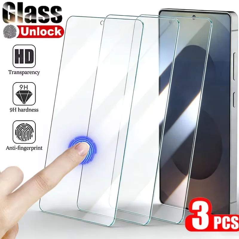 3PCS Unlocked 9H Tempered Glass Screen Protector for Samsung
