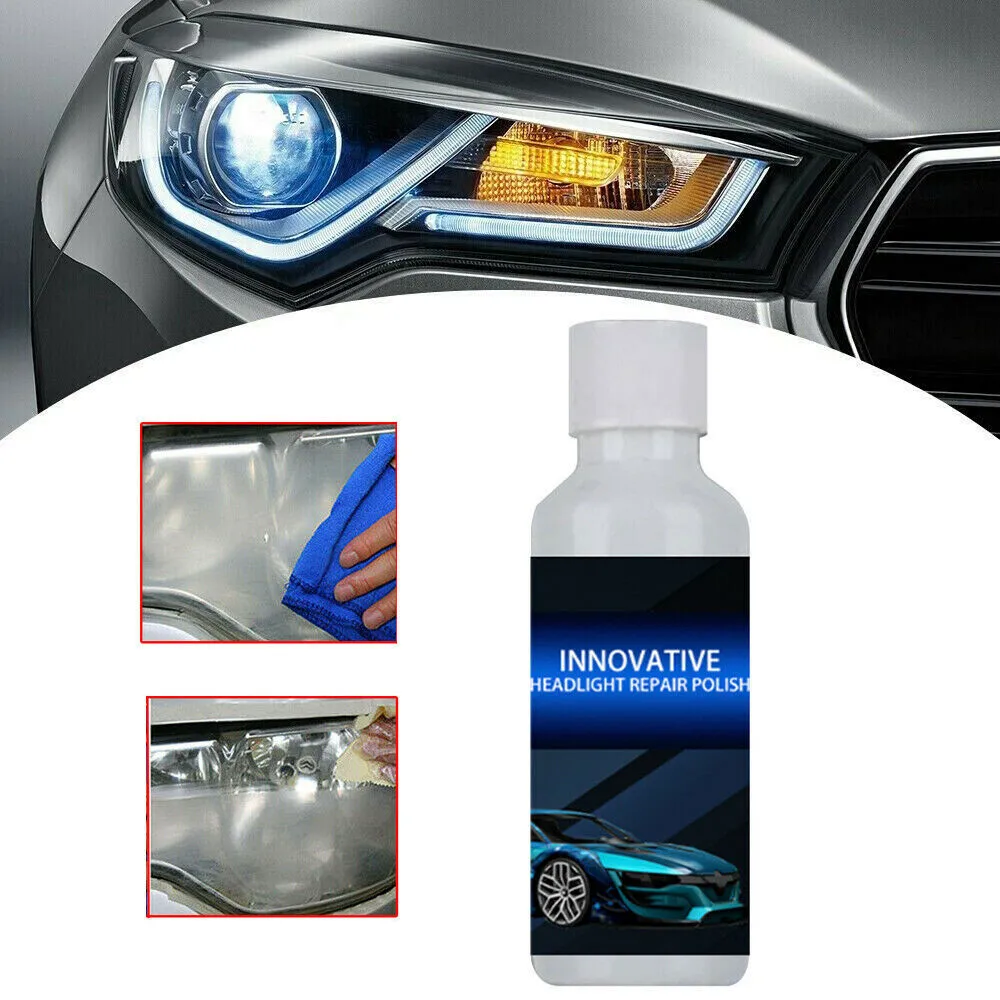 Car Headlight Cover Len Restorer Repair Liquid Polish Cleaner Accessories 30ml Automobile Headlight Cover Lens Repair Detergent