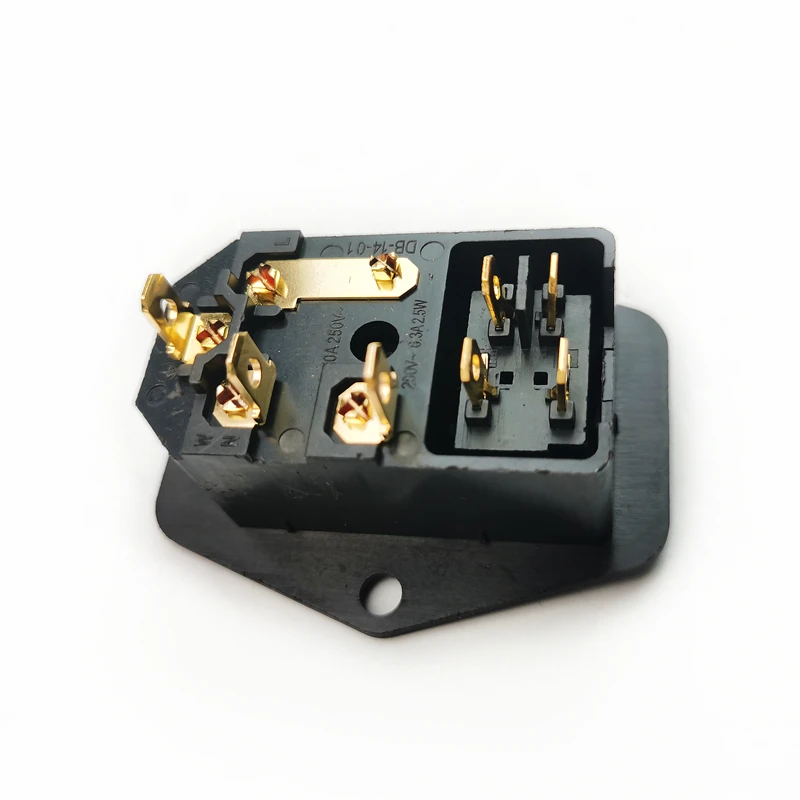 Aucharm Full Copper Gold-plated Copper HiFi Audiophile Cable Accessories with Power Socket/Fuse Seat/Power Switch