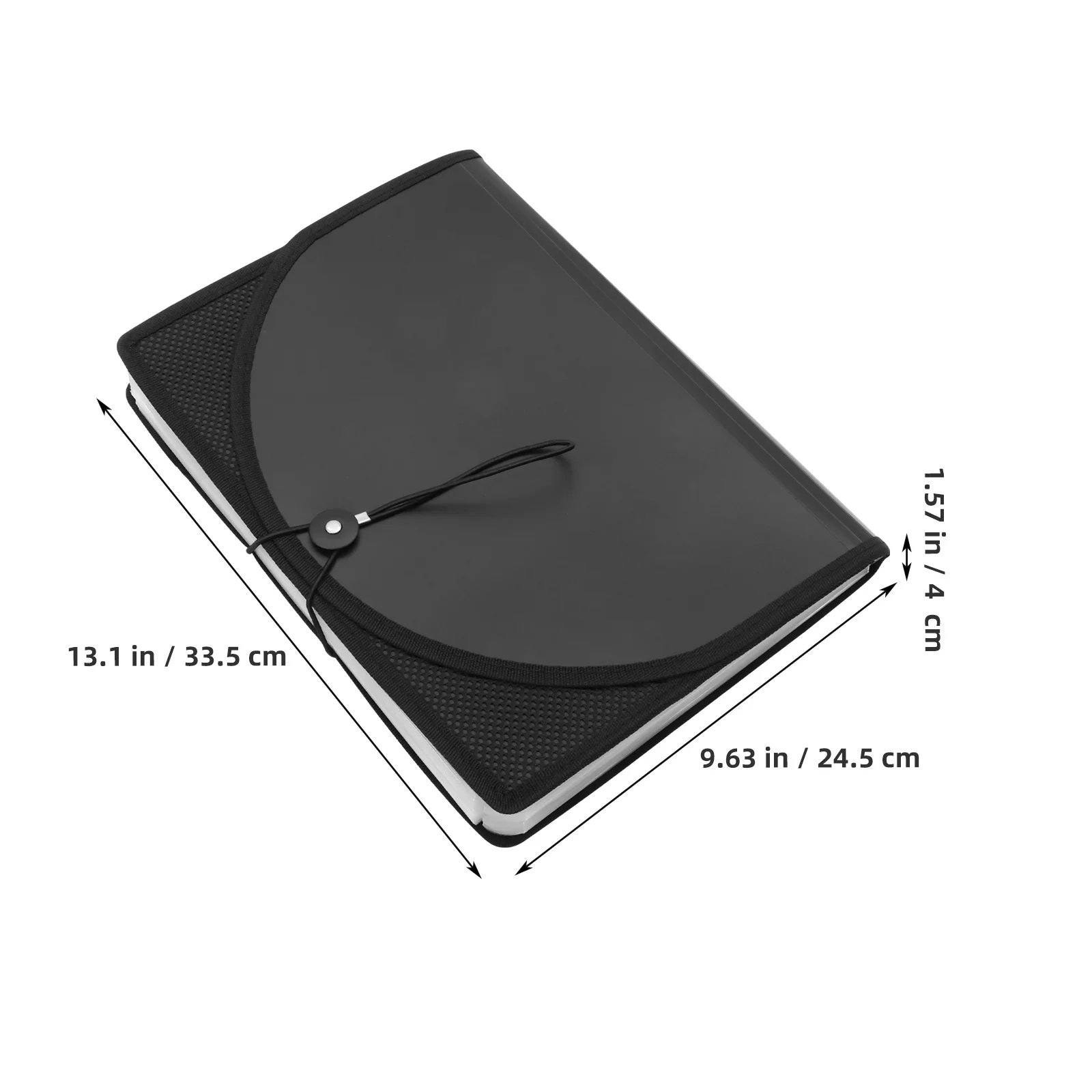 BUTIFULSIC Carpeta organizadora de documentos multicapa PP Bolsa de almacenamiento de archivos de escritorio Solución de archivo de datos portátil negra