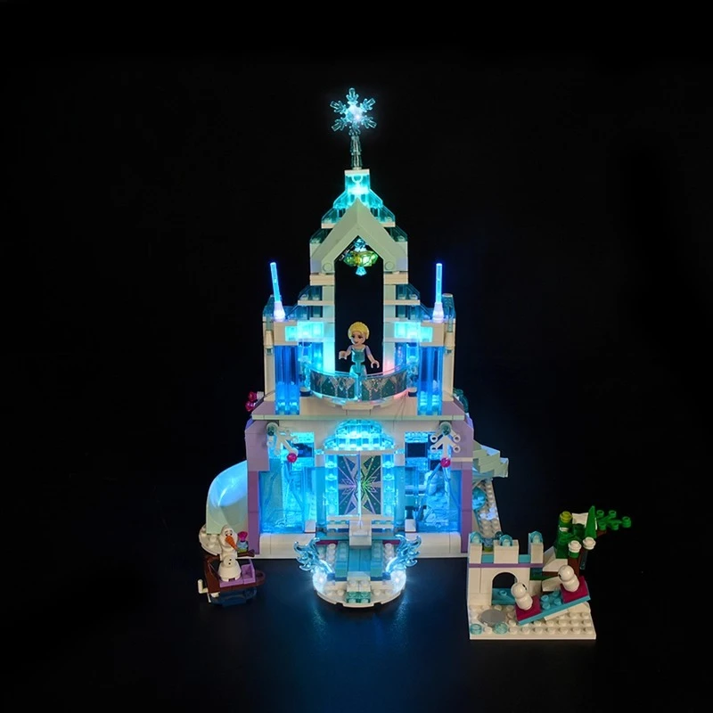 

LED Lighting Set Suitable For LEGO Elsas Magical Ice Palace 43172 Building Blocks Bricks DIY Lamp Toys Set Not Include Model