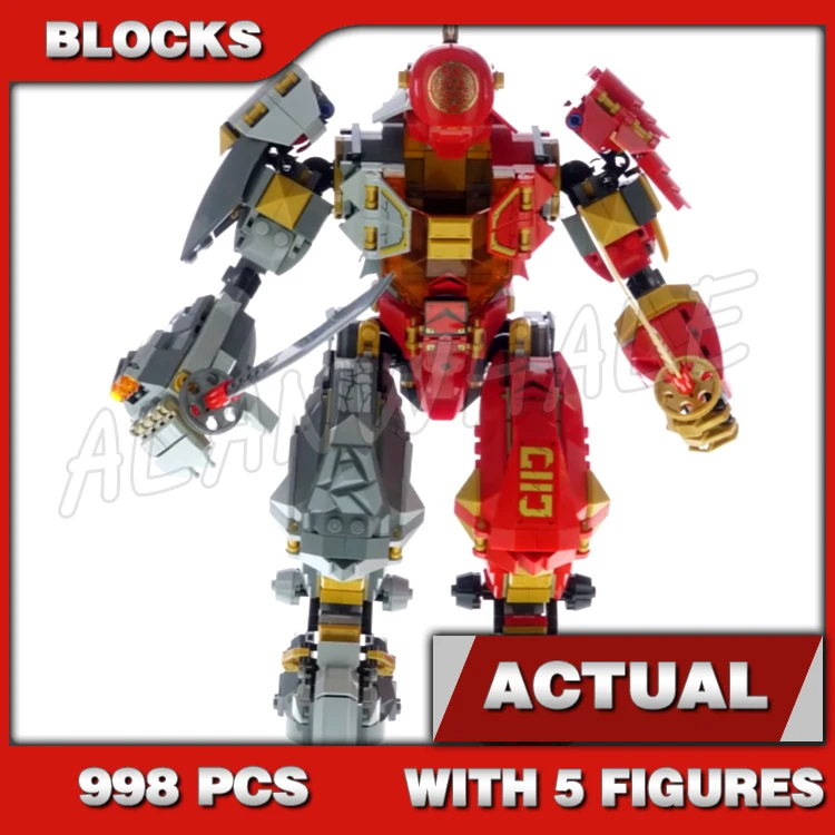 998pcs Fire Stone Mech Battles Storage Space for Weapons Shooters 11555 Building Blocks Sets GIfts Compatible With Model