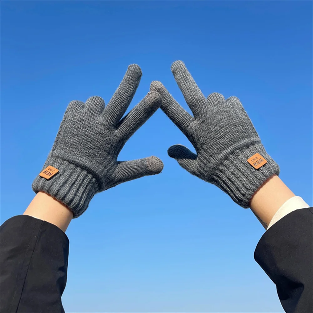 2023 Female Elastic Full Fingers Gloves long Rabbit Wool Gloves Women Winter Mittens Solid Color Mittens Thicken Warm Gloves New