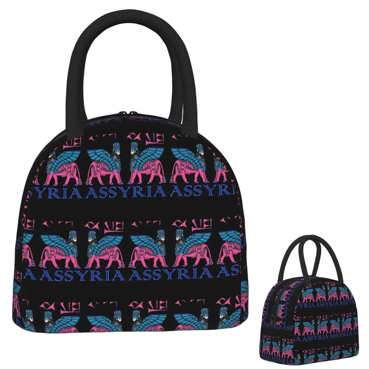 

Luxury Assyrian Suryoyo Flag Insulated Lunch Bag for Women Kids Portable Food Boxes Thermal Lunch Box Tote