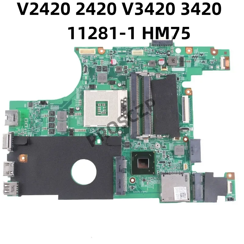 

Материнская плата для Dell V2420 2420 V3420 3420 11281-1 CN-0K4FNR CN-04XGDT CN-07Y9FF, материнская плата для ноутбука 11281-1 SLJ8F HM75, 100% тестирование