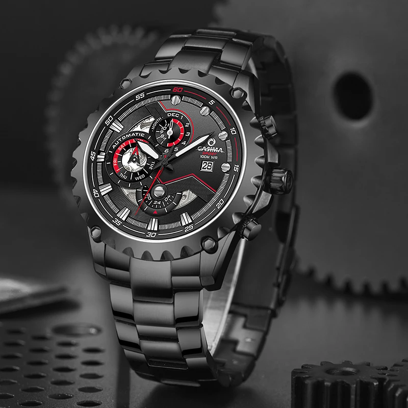 CASIMA Couple Watches Multifunctional Mechanical Watch for men, Luminous Wristband, Waterproof, Model ST-8211-1017