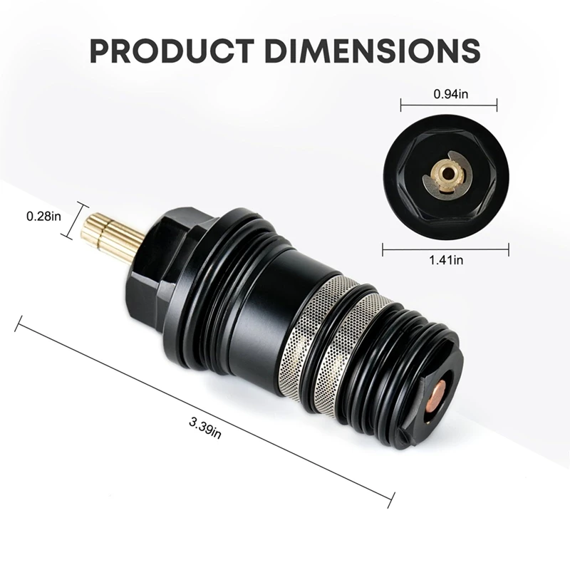 AT51- 94282000   Válvula de cartucho termostática de 3/4 pulgadas, se adapta a rellenos de bañera termostáticos de dos orificios y tres orificios, para Hansgrohe