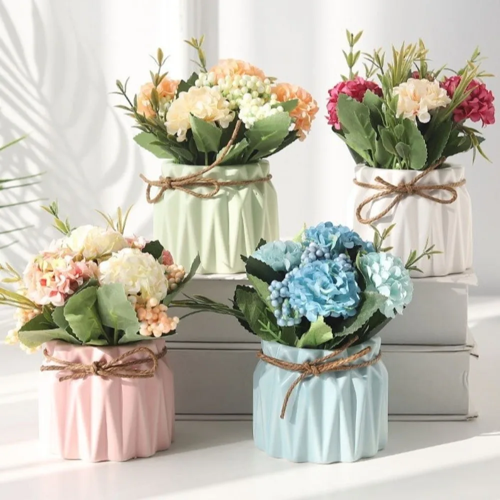 Elegant Plastic Plastic Vase Anti-Ceramic Style European Style Flower Vase Lightweight Decorative Vase Home Decoration