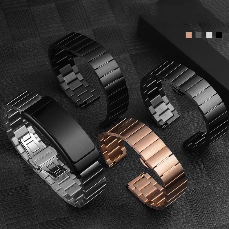 16mm 18mm Stainless Steel bracelet metal For Huawei B7 B6 B3 B5 band talkband wristband Strap Replacement Metal Bracelet correa