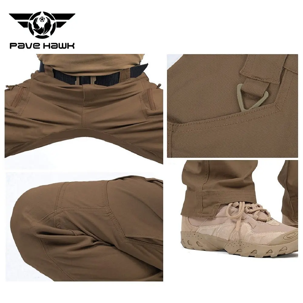 Mens Multi-pockets Tactical Pants New Combat Cotton Pant Ripstops Cargo Pants Army Casual Outdoor Hiking Trousers Male