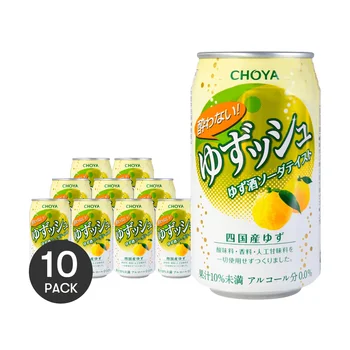CHOYA Yowanai Yuzu Soda-ReLabels Non Alcoolisés, Cache-citan...