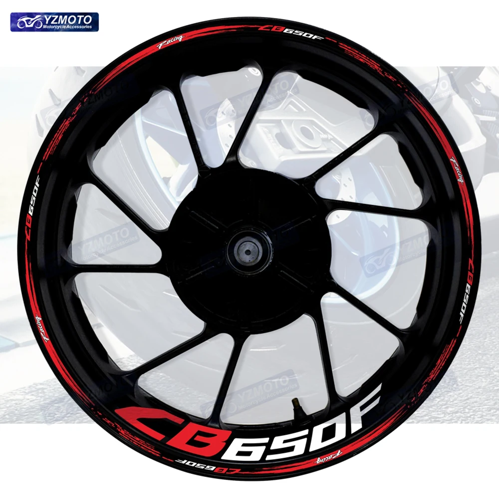 Motorcycle Accessories Sticker For Honda CB650F Front And Rear 17 Inch Wheel Racing Decal Car Reflective Rim Hub Tape Stickers