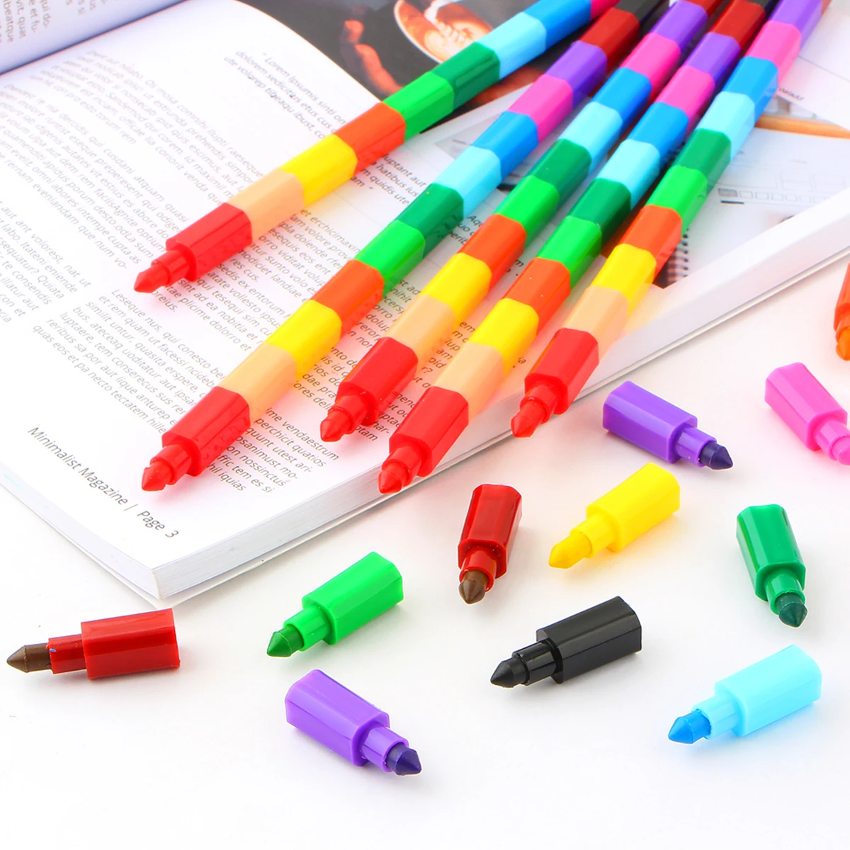 

11pcs Creative 12 Colors Colorful Blocks Crayons School Student Children Kids Painting Supplies Gift Baby Drawing Crayons Toys