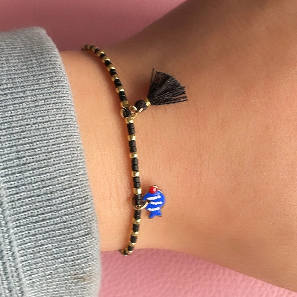 Boho Tassel Bracelet Color Contrast Miyuki Seed Beads Adjustable Simple Bracelets for Women Fashion Jewelry Gift