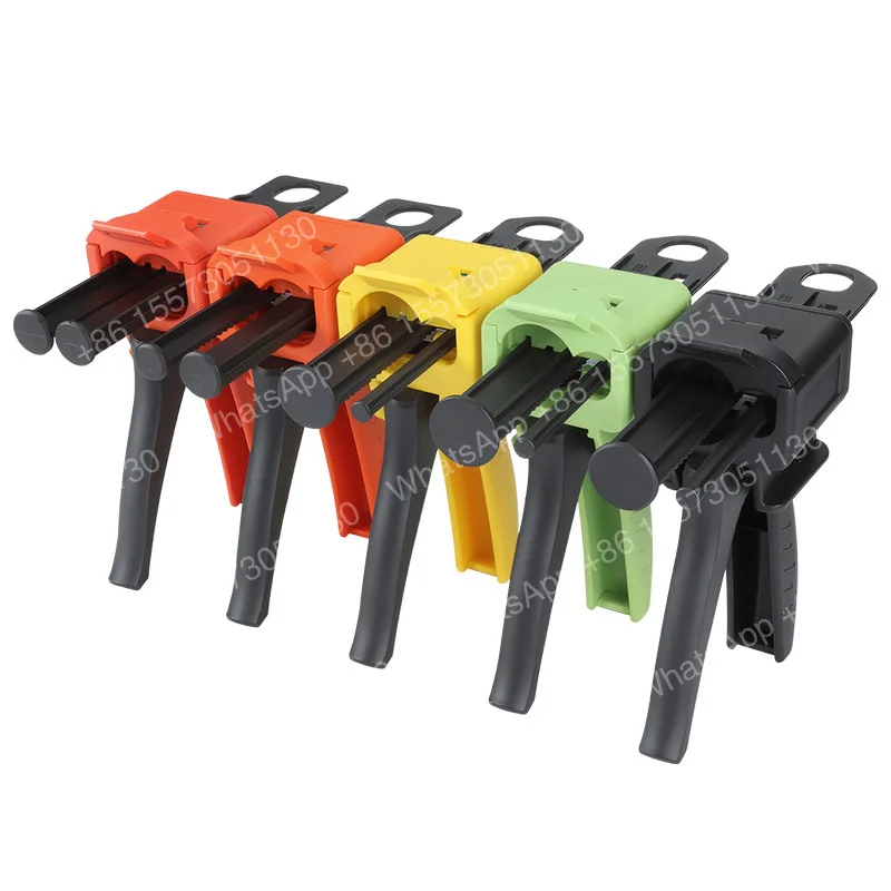 10PCS Customized Color AB Glue Gun Two-component 1:1/2:1/4:1/10:1 Manual Push Glue Gun Orange Red Black Orange Green Yellow