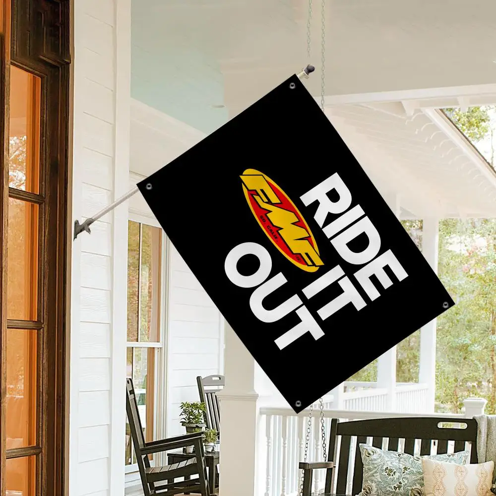 Cool Logo F-FMF Racing Flags 3x5 Ft Custom Banner For Garage Door Room Decor Wall Out Decoration