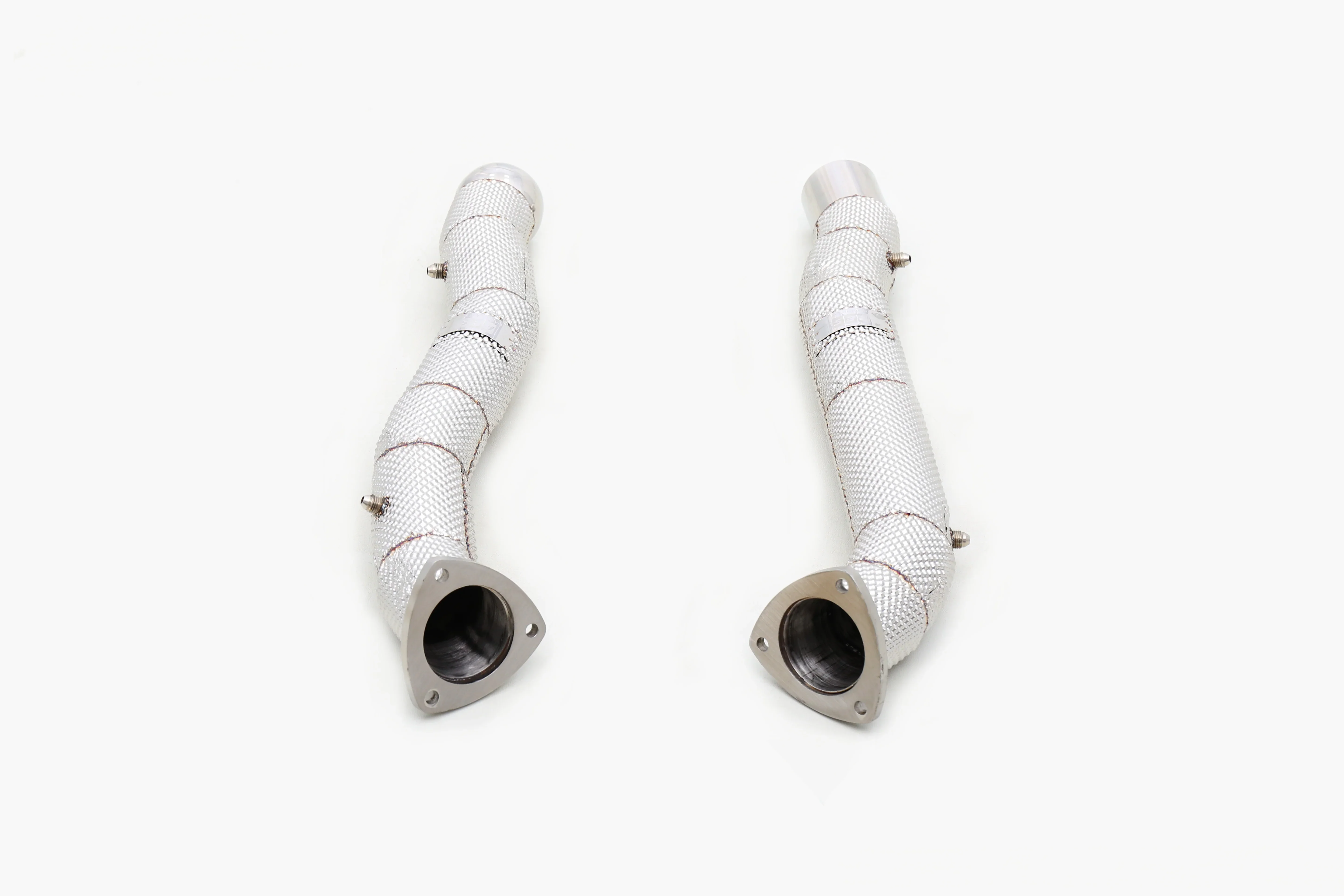Custom 304 Stainless Steel Catless Decat Front Pipe with Heatshield Exhaust System for 4.0T V8