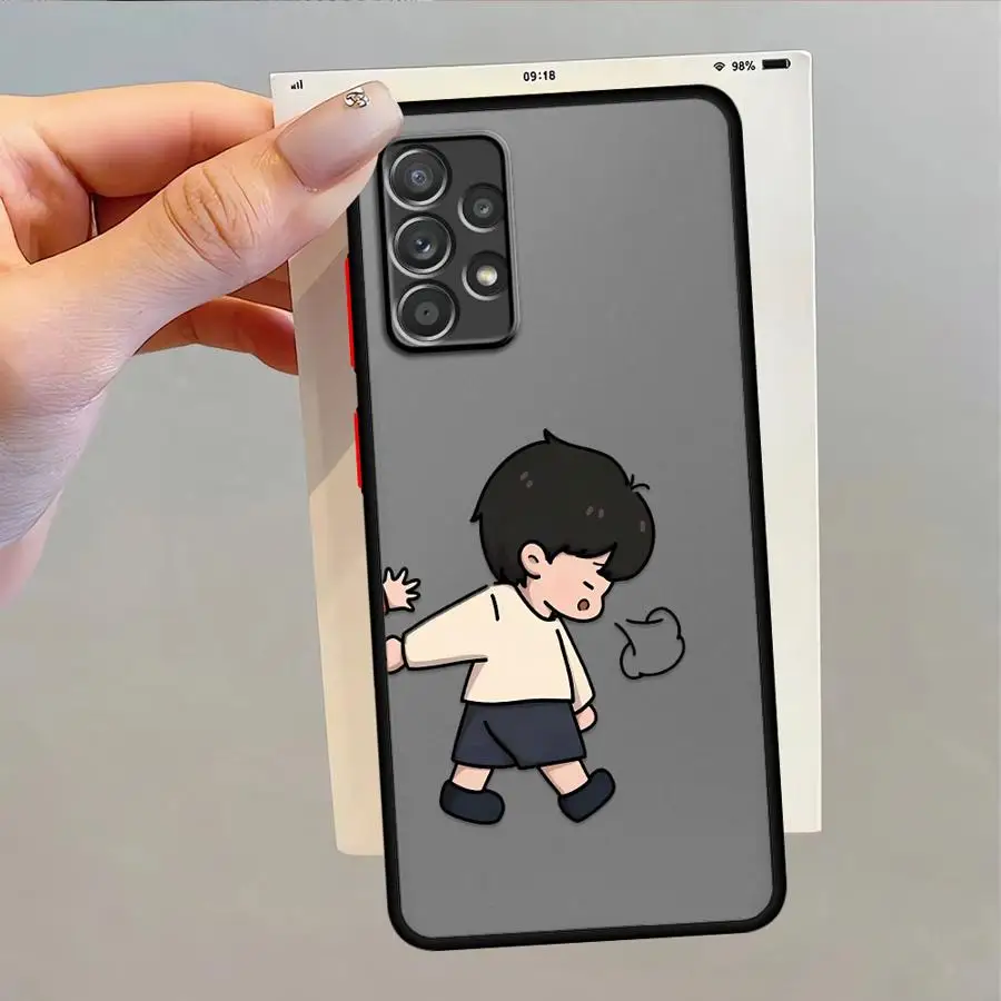 Funny Cute Couple Phone Case for Samsung Galaxy A31 A23 A36 A52 A71 A72 A32 A73 A56 A21 A25 A26 A22 Soft Cover