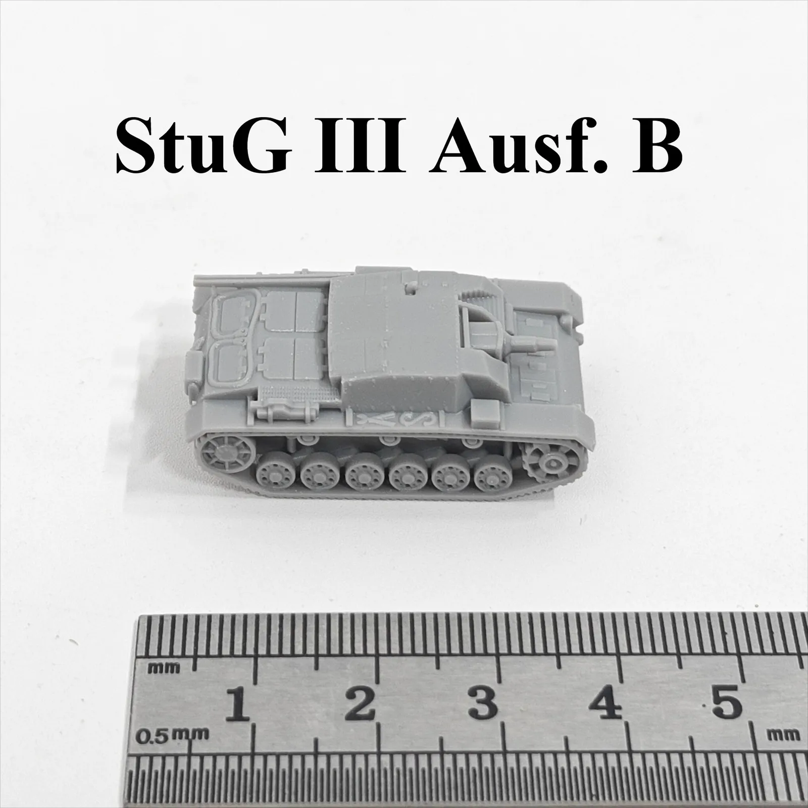 

WWII German StuG III Ausf. B Tank,3D Printed,1/144 Mini Tank Model,Resin,Paintable