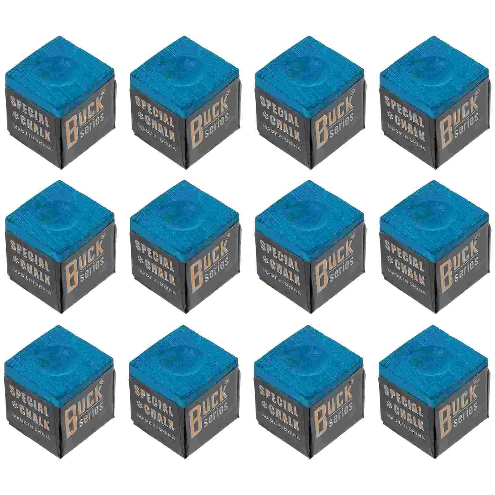 

12 Pcs Pool Table Billiard Accessories Cue Chalk Sports Billiards Supplies Blue