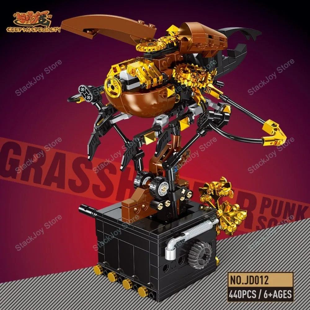 

JD012 440PCS Mechanical Beetle Building Kit Insect Series Model Assembled Blocks Educational STEM Project Gift for Kids Adults