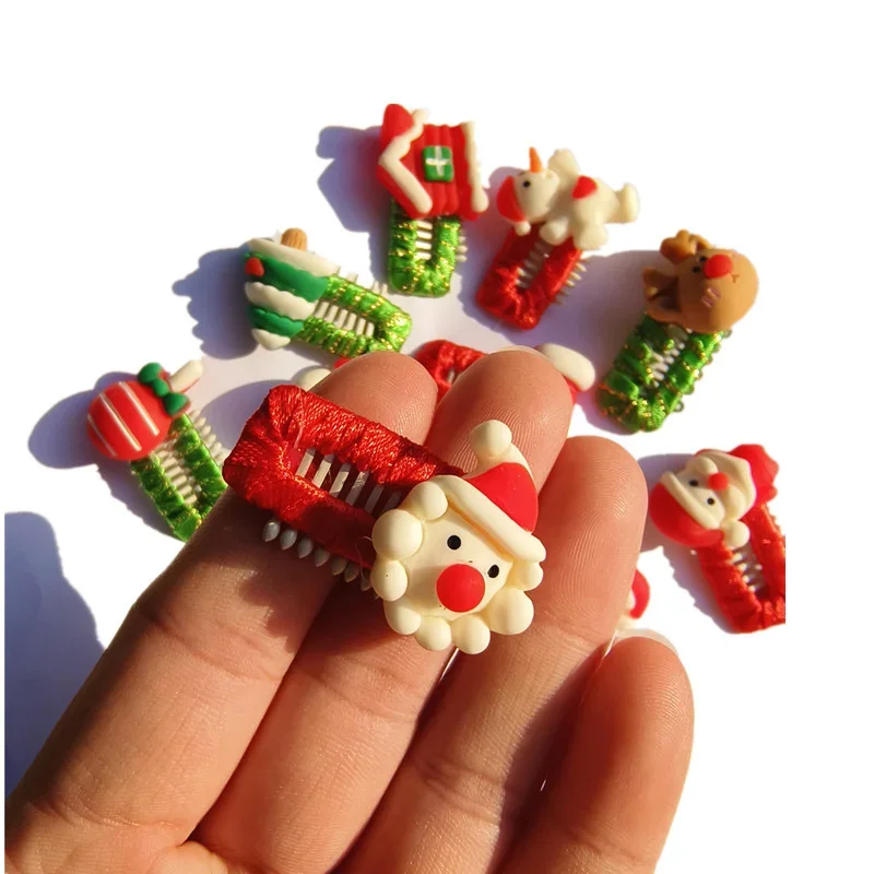 Christmas Snowman Dog Cat Hair Accessories Christmas Supplies for Pets Girls Santa Claus Puppy Mascotas Hairpin Headwear