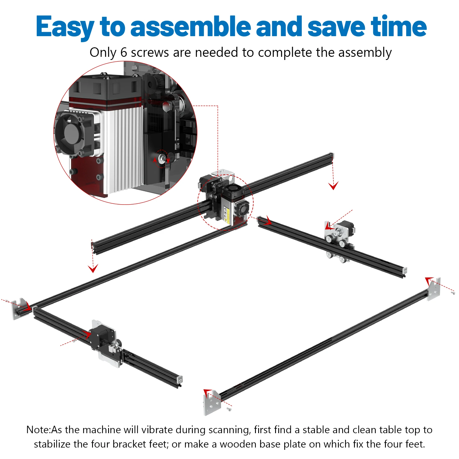 Neje 3 Max A40640 Cnc Laser Graveur Cutter Hout Freesmachine Laser Diy Printer Router Lightburn Bluetooth App Controle