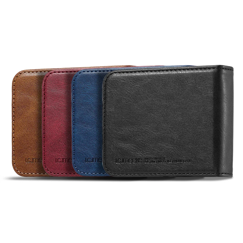 Funda de teléfono tipo billetera con bloqueo RFID, tarjetero para Samsung Galaxy Z Flip 7 6 5 4 3 Flip7 Flip6 Flip5 Flip4 Flip3 5G