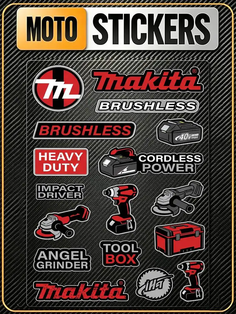 

For MAKITA Durable Waterproof Reflective Decor Sticker Scratch Cover For Motorcycle Car Helmet Fridge Accessories