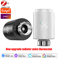 Tuya Smart TRV ZigBee Radiator Actuator Programmable Thermostat Radiator Valve LED Temperature Controller for Alexa Google Home