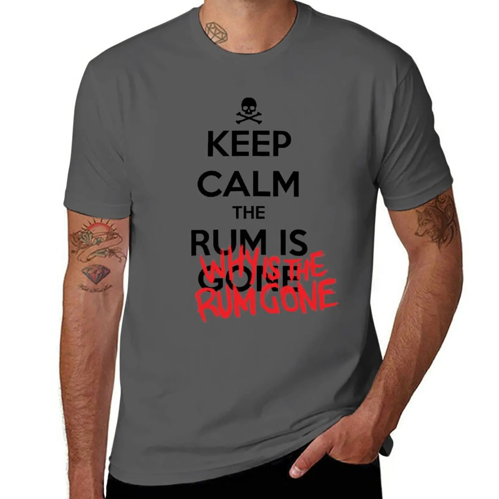 

New KEEP CALM - Keep Calm and Why Is The Rum Gone T-Shirt cat shirts sublime t shirt man clothes plain t shirts men