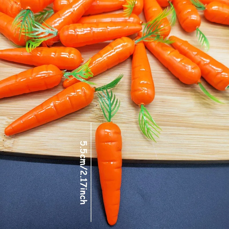 10Pcs Artificial Carrot Fake Foam Vegetables Mini Carrot Easter Decoration Party Doll House Accessories Food Photography Props