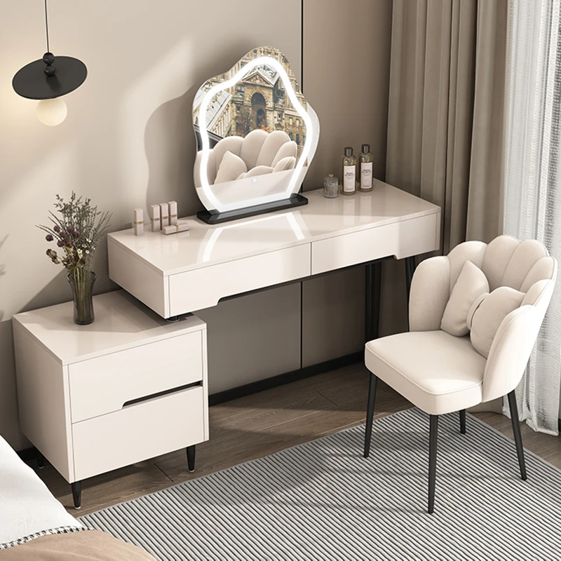 

Modern White Vanity Tables Wood Small Storage Compact Salon Vanity Tables Bedroom Unique Nordic Schminktisch Home Furniture