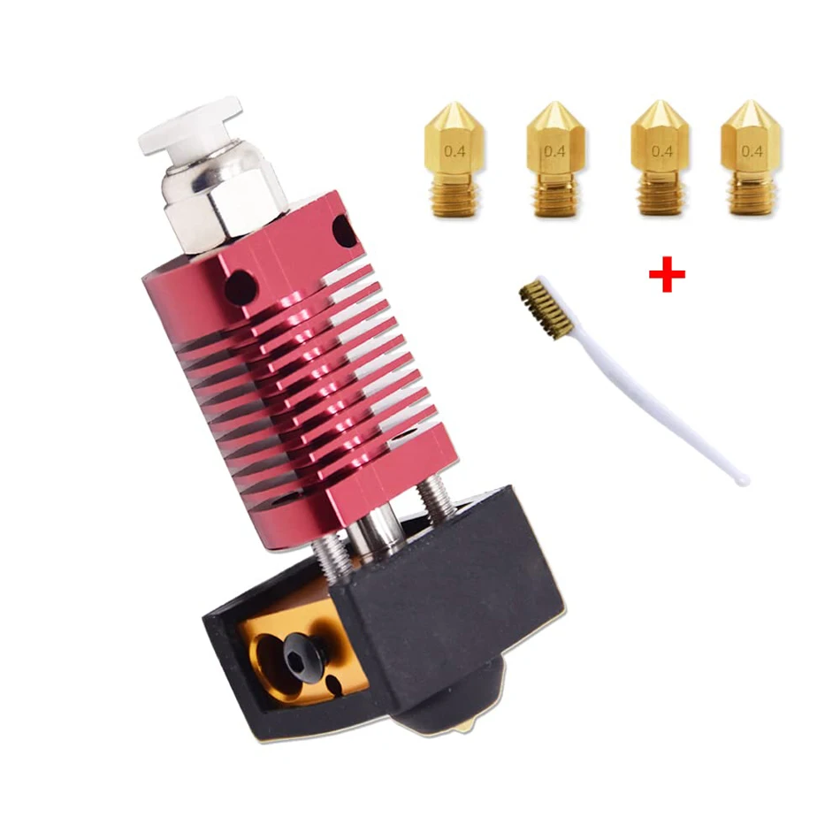 

MK8 Extruder Ender 3 Hotend Kit Full Metal Extruder 1.75mm with 0.4mm Nozzles Silicon Sock Nozzle Brush for Ender 3 Ender 5