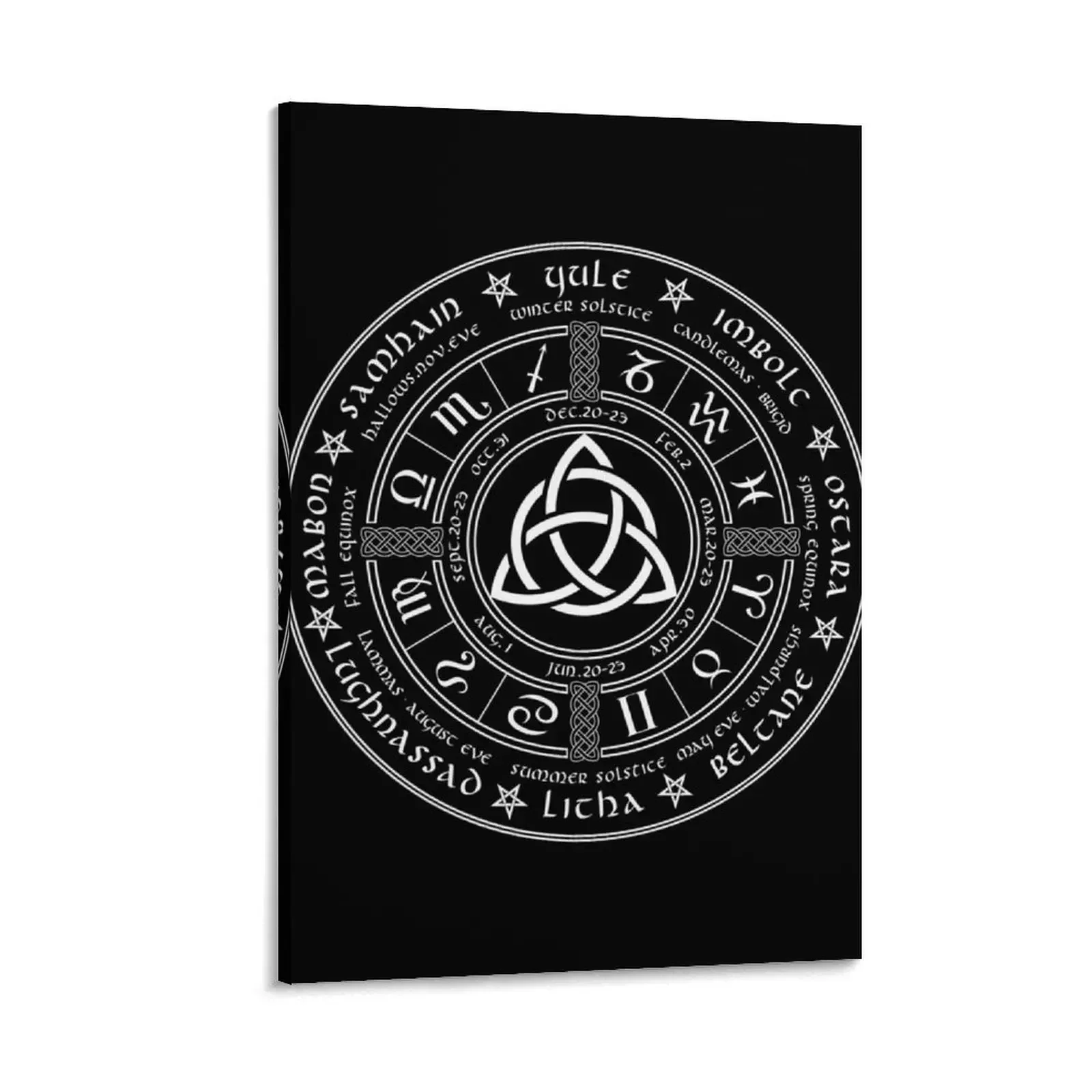 

Triquetra Pagan Wheel Of The Year Canvas Painting room decoration accessories interior paintings Decoration pictures room wall