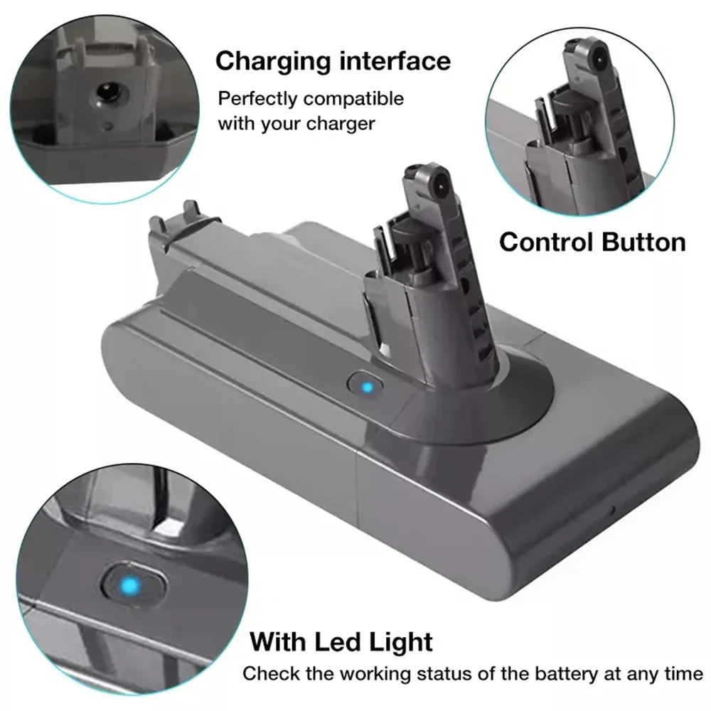 25.5V 6000mAh Battery For Dyson V12 Detect Slim Cordless V11 Absolute Extra V11 Absolute V11 Animal V11-SV14,V11-SV15 Battery