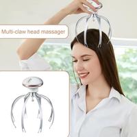 Octopus Head Massager Scalp Electric Octopus Scalp Scruncher Stress Relax Octopus Claw Massager Body Head Massage Beauty Tool