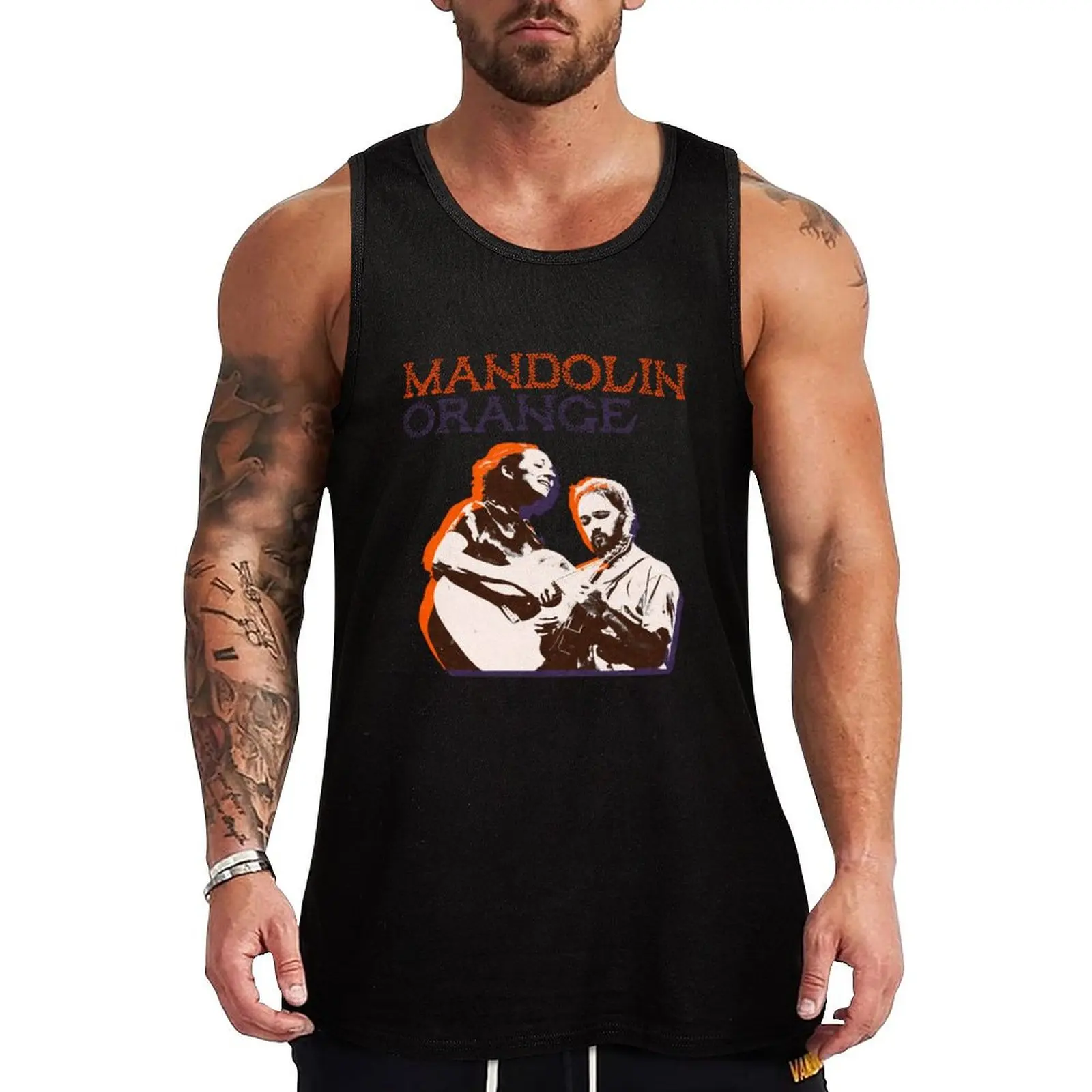 

Mandolin Orange Tank Top summer t-shirt for man quick-drying t-shirt sports clothes for men