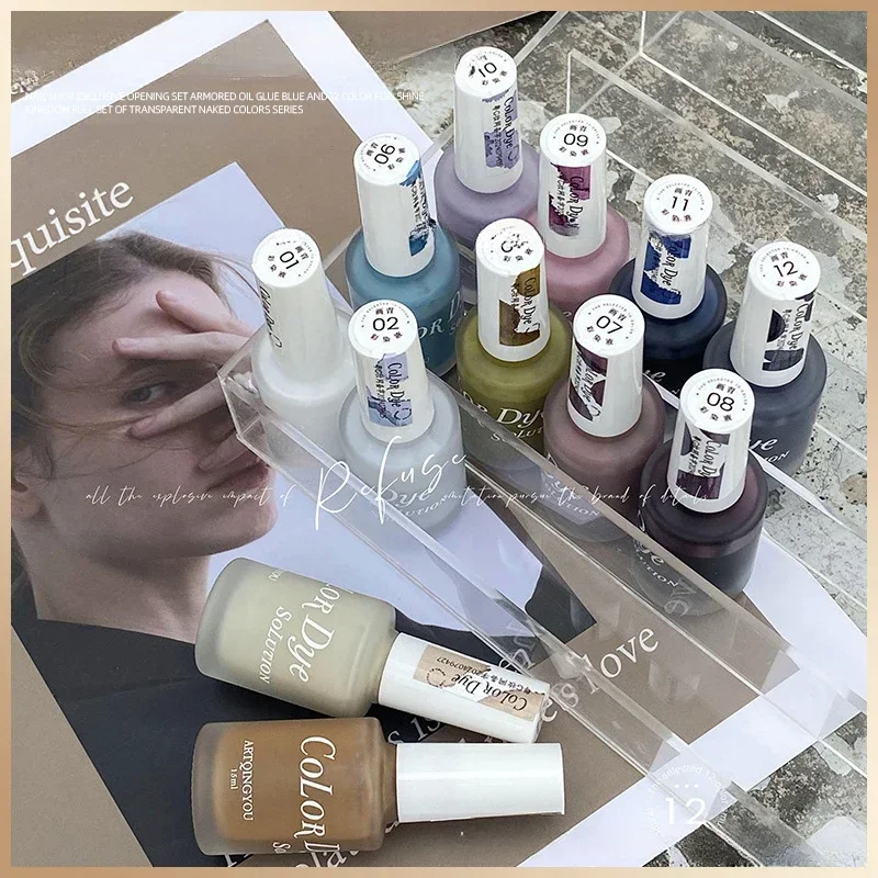 12Color 15ml Nail Blooming Liquid Air Dry Nail Art Design Supply Water Color Ink Smoke Effect Painting Nail Polish Gel varnishes