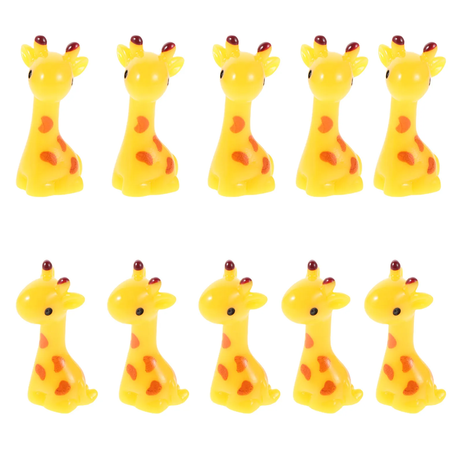 Mini Resin Giraffe Figurines – 20pcs Cute Small Garden & Terrarium Decor for Potted Plants and Mini Landscapes