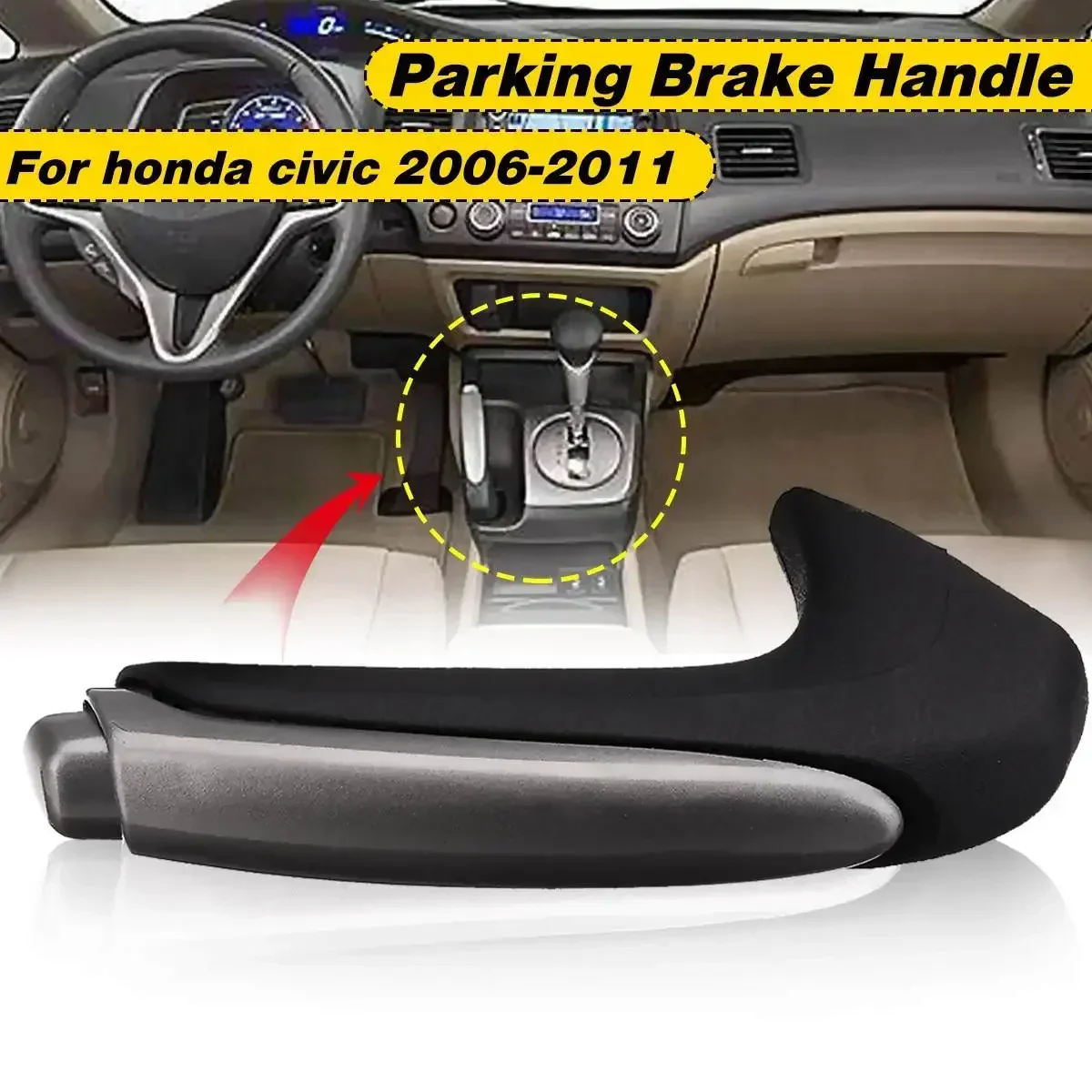 Car Handle Grip Covers Parking Hand Brake Handle Sleeve Protector For Honda for Civic 2006 2007 2008 -2011 Car Accessories