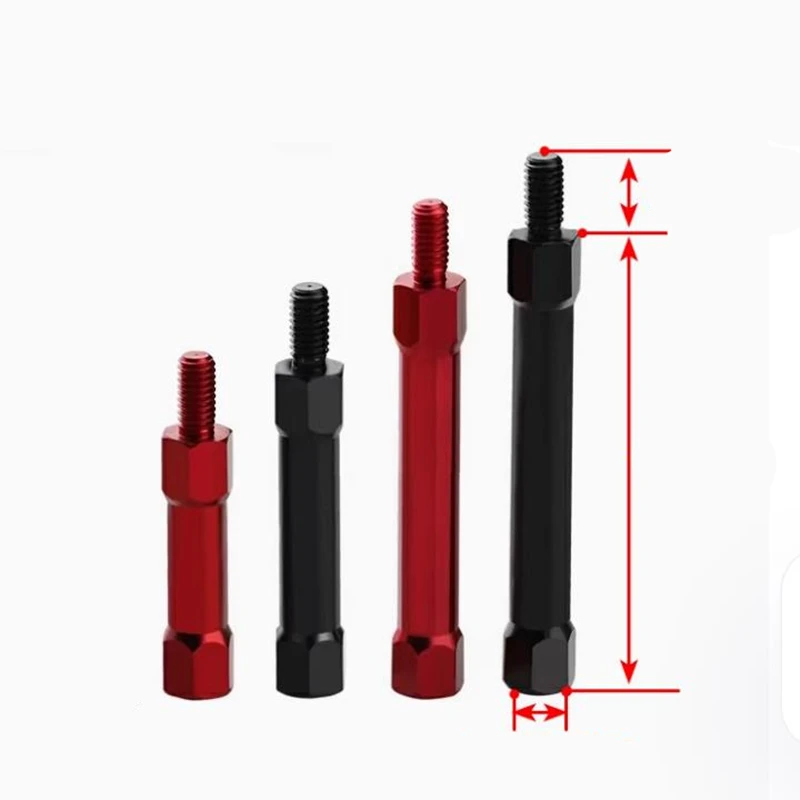 10pcs M3 Aluminum Column M3*6/8/10/12/15/18/20/25/30/35/37/40+6mm aluminum standoff spacer Spacing Screw for RC Model