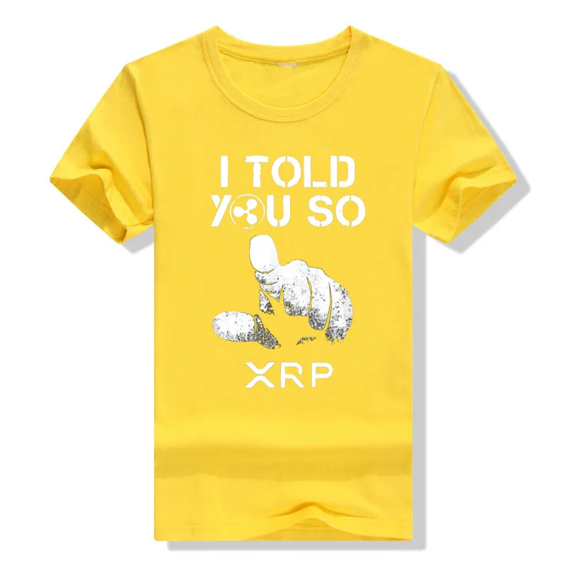 I TOLD YOU SO XRP Ripple Blockchain Cryptocurrency Joke Blue T-Shirt Investor Humor Funny Graphic Tee Tops Short Sleeve Blouses