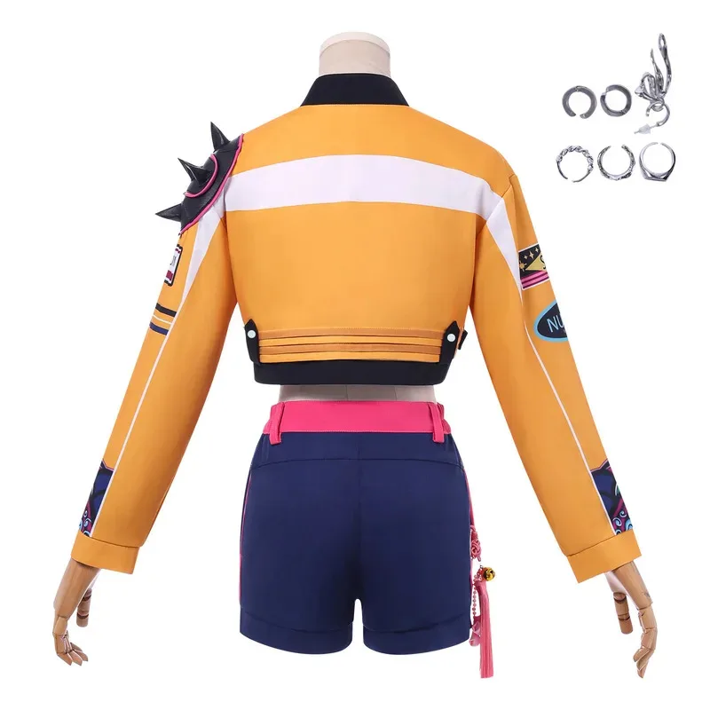 

AIAI 2025Anime KPop Demon Cos Hunters Superstar Lumi Mira Zoe Cosplay Costume Full Set Girl Group Suit Women Halloween Party Rol